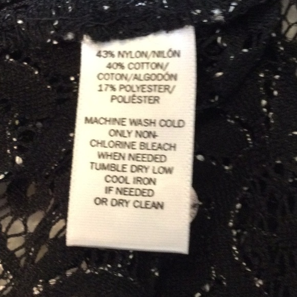 LOFT Lace Cold Shoulder Shear Blouse Sz M - Picture 8 of 11